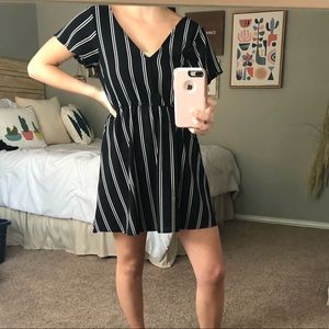 Black and white striped dress!